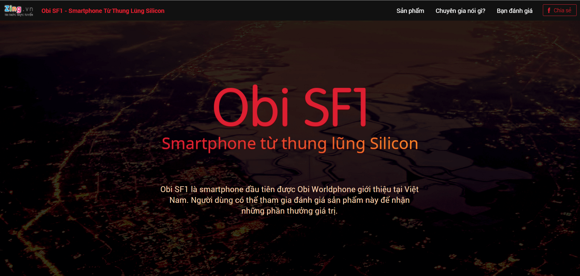 Obi SF1 - Smartphone Từ Thung Lũng Silicon
